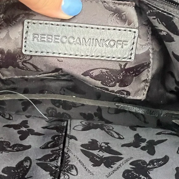 Rebecca Minkoff Black Leather MAB Tote with Side Zippers - Picture 6 of 9